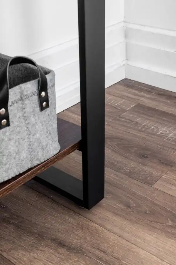 Bild 4 von Flurregal, ca. 120 x 30 x 81 cm - Braun/Schwarz