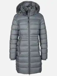 Damen Steppmantel mit Kapuze Blau