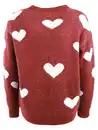 Bild 2 von Mädchen Strickpullover mit Herzen Rot