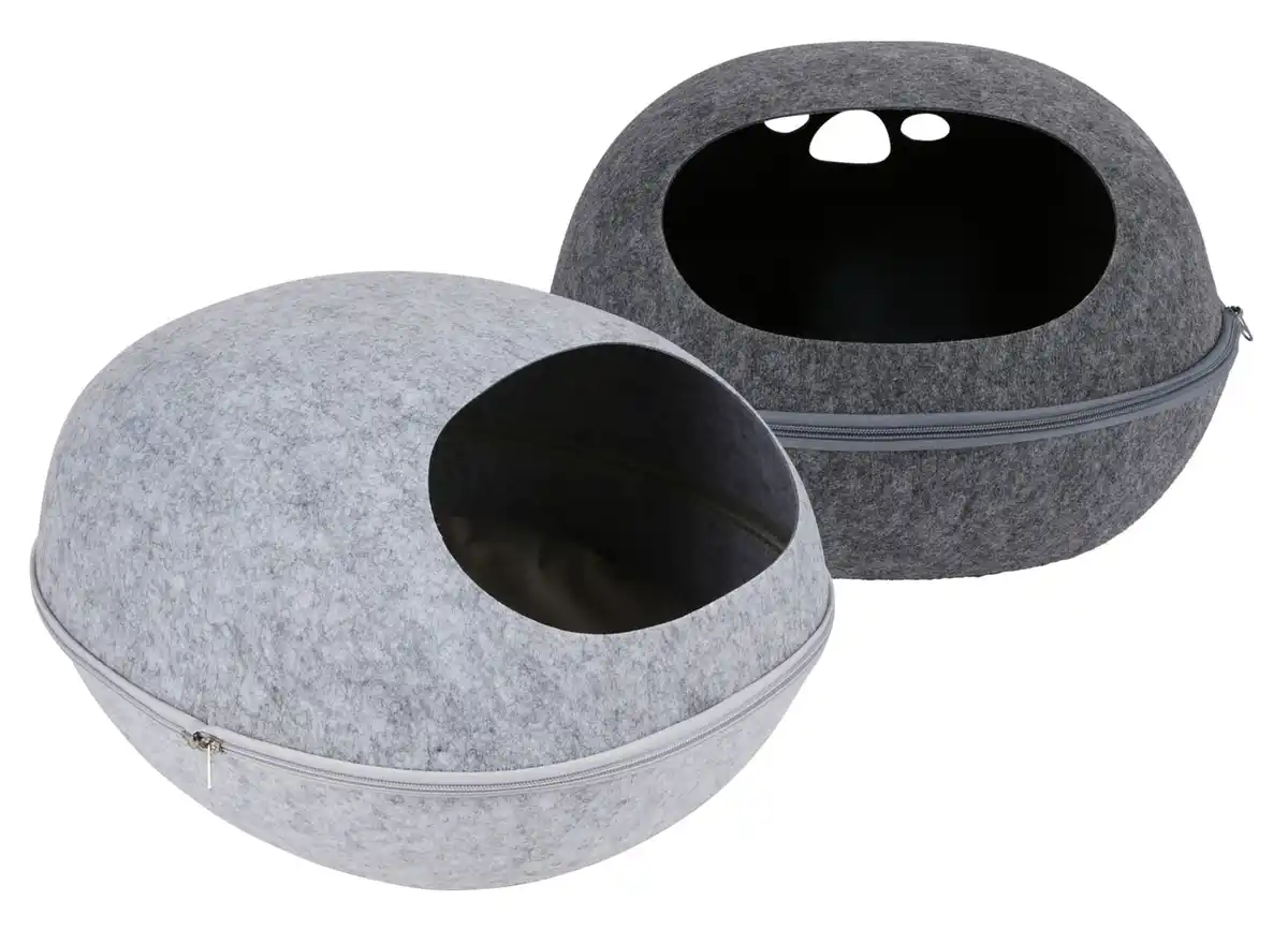 Bild 1 von Katzen-Kuschelhöhle aus Filz inkl. Kissen 48x40x24cm