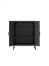 Bild 3 von Metall-Aufbewahrungsschrank Sideboard mit zwei Türen, ca. 101,5 x 80 x 40 cm - Schwarz