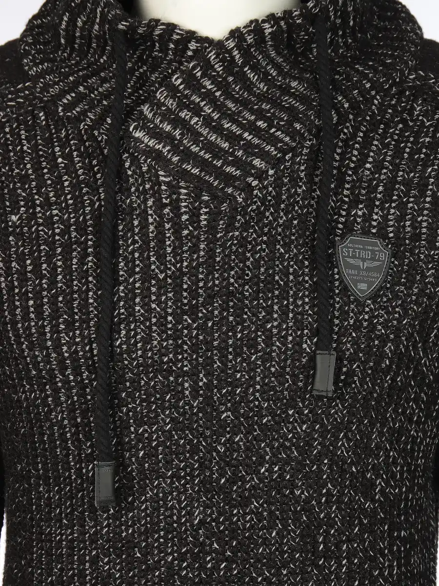 Bild 3 von Herren Pullover mit Schalkragen Schwarz