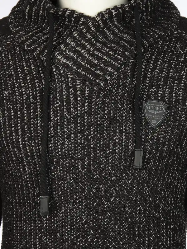 Bild 3 von Herren Pullover mit Schalkragen Schwarz