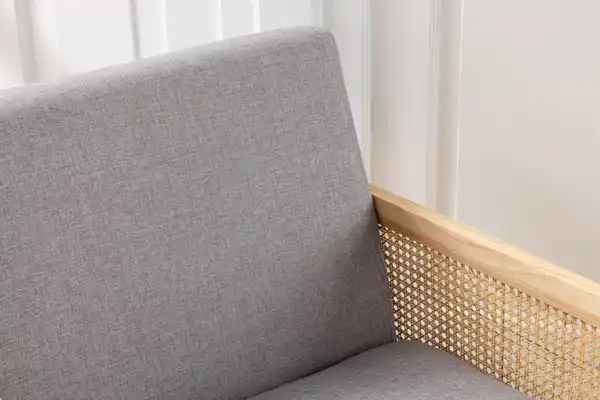 Bild 3 von Polsterstuhl mit Armlehnen - ca. 65,5B x 76,5T x 77,5H cm - Grau