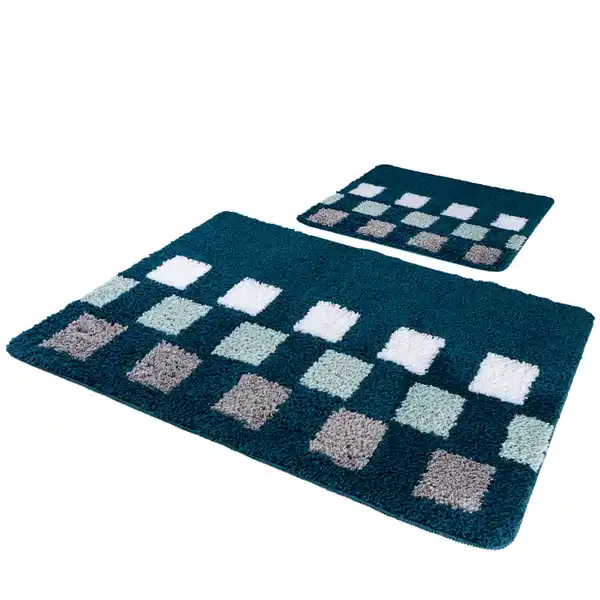 Bild 1 von Mikrofaser-Badteppich 2er-Set - ca. 60 x 90 cm + ca. 60 x 50 cm