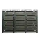 Bild 1 von 3er Mülltonnenverkleidung mit Pflanzdach aus Edelstahl, ca. 196 x 80 x 124 cm - Anthrazit