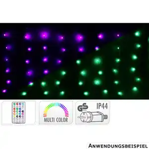 LED-Lichtervorhang RGB 240 LEDs 600 x 60 cm IP 44