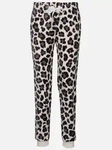 Damen Kuschelfleecehose mit Motiv Grau