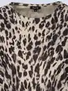 Bild 3 von Damen Flauschshirt mit Leoprint Beige