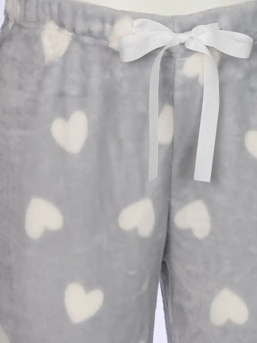 Bild 4 von Damen Kuschelfleecehose mit Motiv Weiß