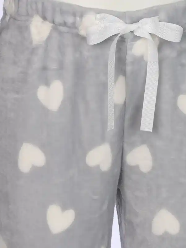 Bild 4 von Damen Kuschelfleecehose mit Motiv Weiß