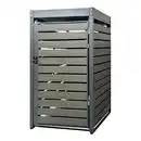 Bild 1 von 1er Mülltonnenverkleidung mit Pflanzdach aus verzinktem Stahl, ca. 68 x 80 x 124 cm - Anthrazit