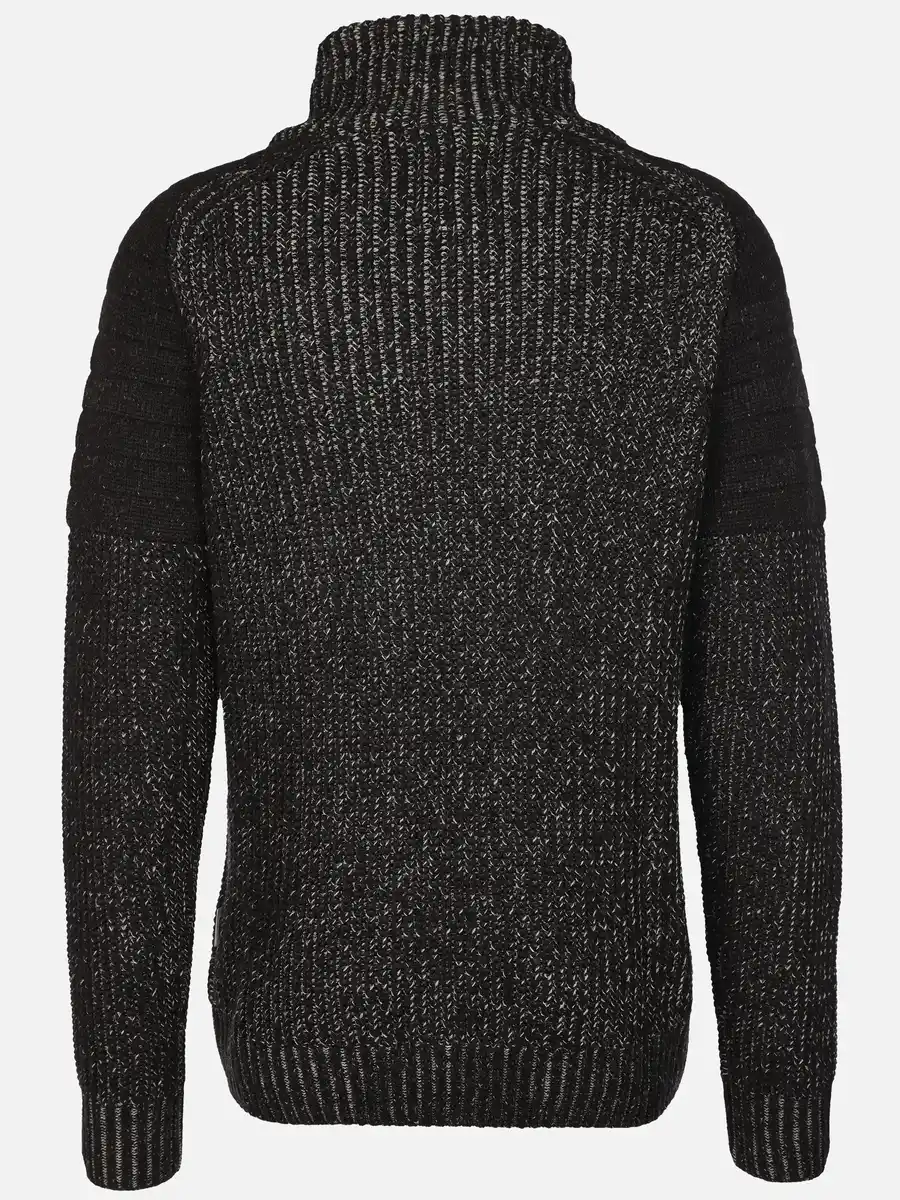 Bild 2 von Herren Pullover mit Schalkragen Schwarz