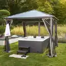 Bild 2 von Outdoor Whirlpool WHITE MARBLE inkl. Treppe und Thermoabdeckung