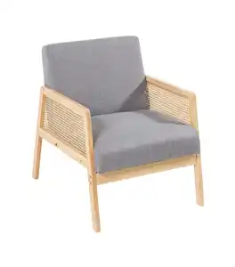 Polsterstuhl mit Armlehnen - ca. 65,5B x 76,5T x 77,5H cm - Grau