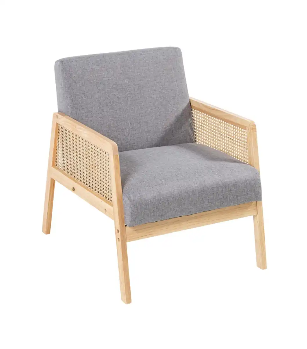 Bild 1 von Polsterstuhl mit Armlehnen - ca. 65,5B x 76,5T x 77,5H cm - Grau