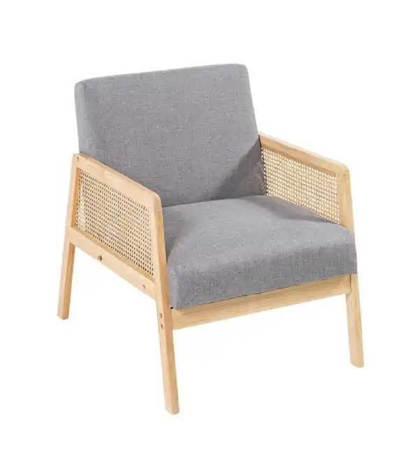 Bild 1 von Polsterstuhl mit Armlehnen - ca. 65,5B x 76,5T x 77,5H cm - Grau