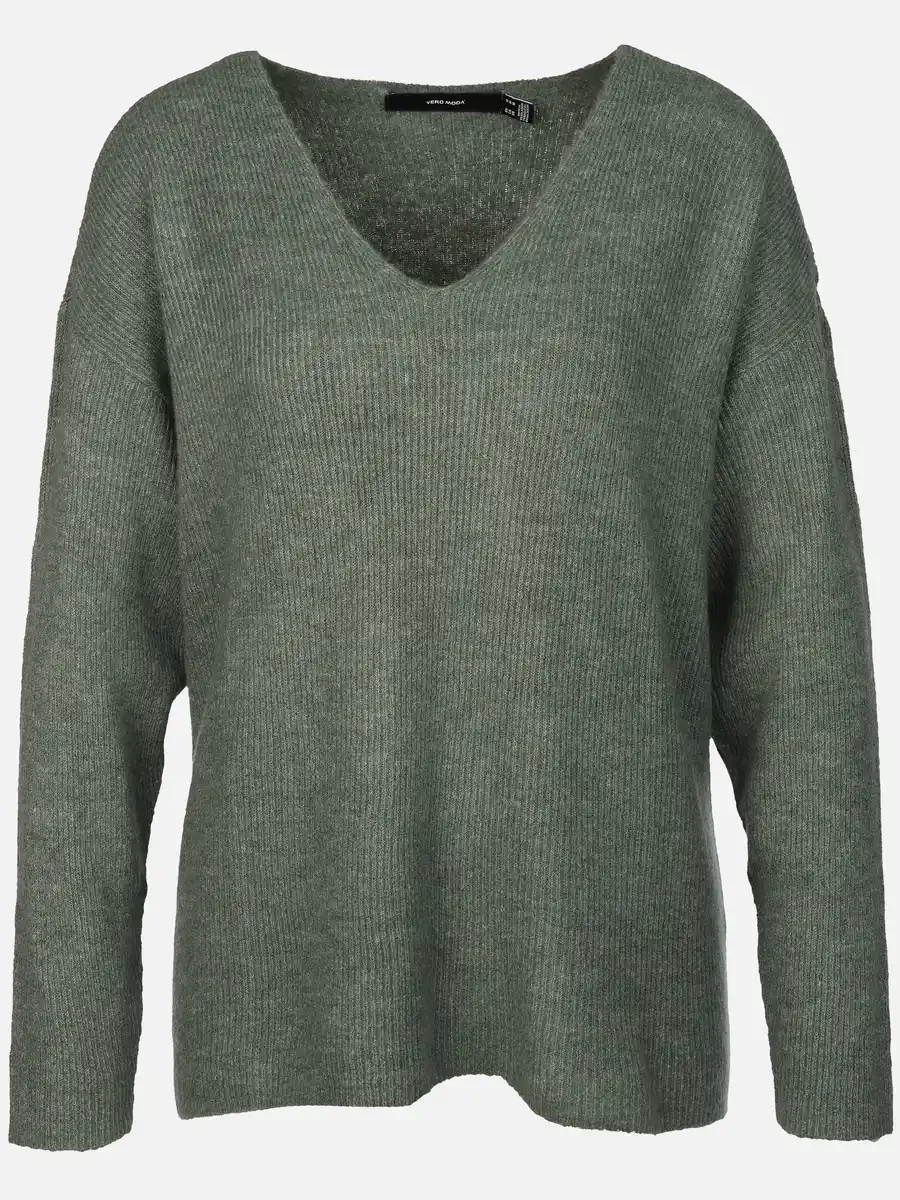 Bild 1 von Vero Moda VMCREWLEFILE LS V-NEC Strickpullover Grün