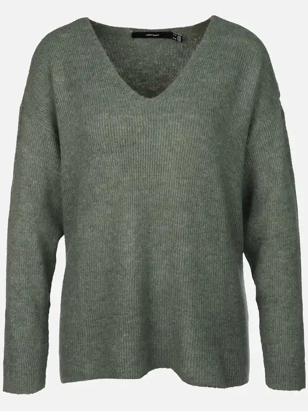 Bild 1 von Vero Moda VMCREWLEFILE LS V-NEC Strickpullover Grün