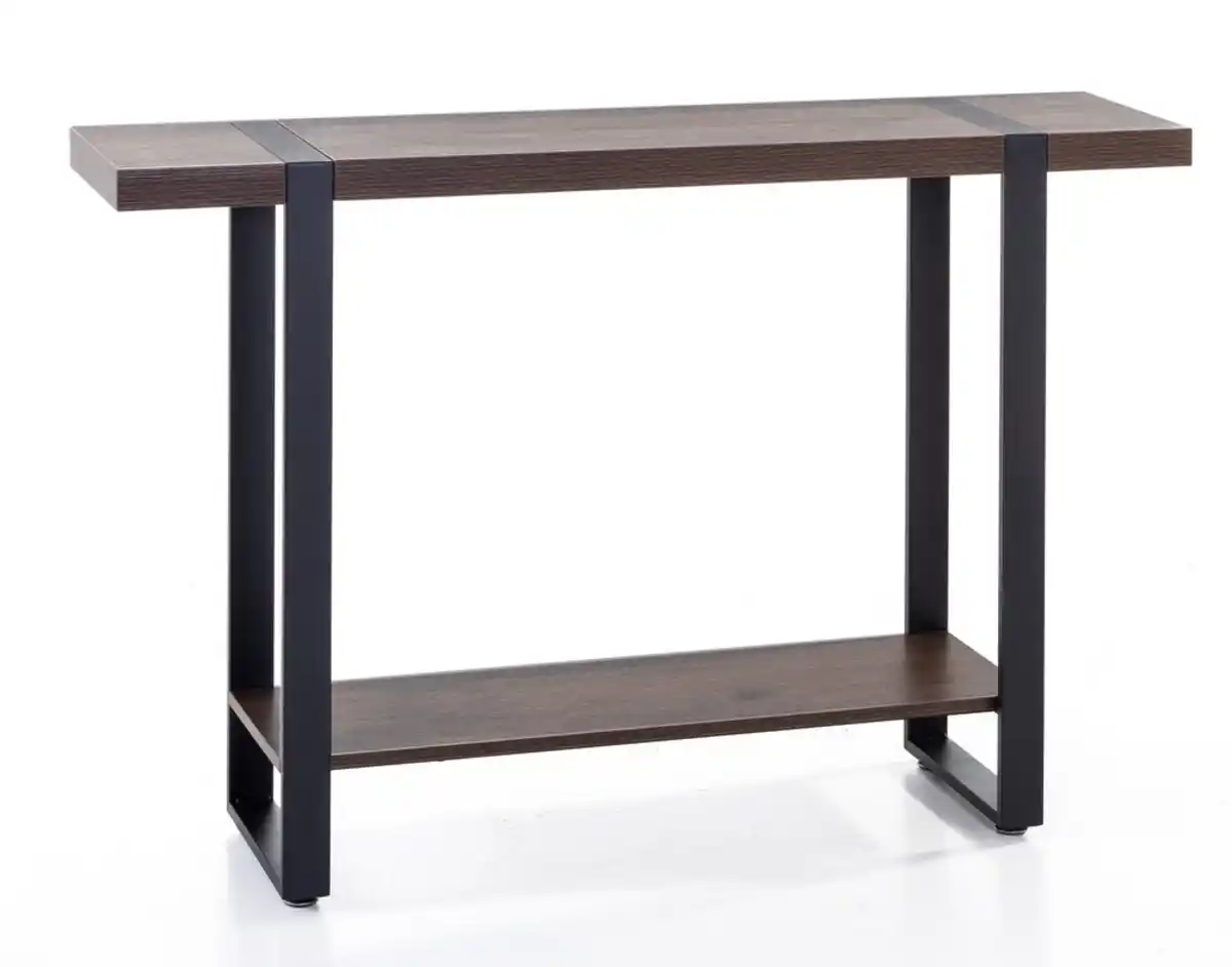 Bild 1 von Flurregal, ca. 120 x 30 x 81 cm - Braun/Schwarz