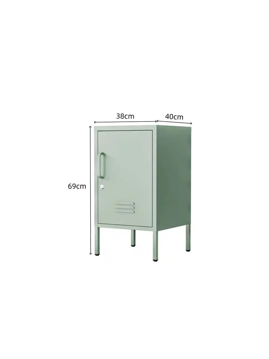 Bild 4 von Metall-Aufbewahrungsschrank Nachttisch mit Schloss, ca. 69 x 38 x 40 cm - Sage