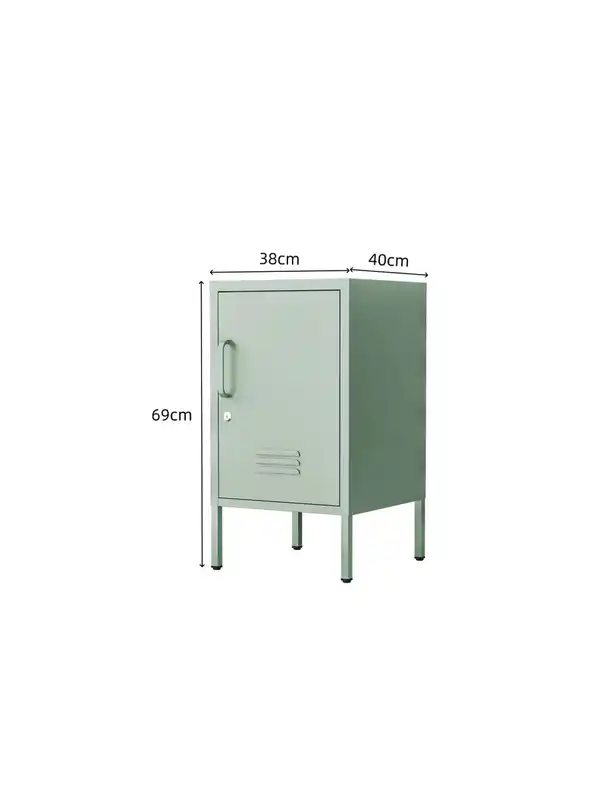 Bild 4 von Metall-Aufbewahrungsschrank Nachttisch mit Schloss, ca. 69 x 38 x 40 cm - Sage