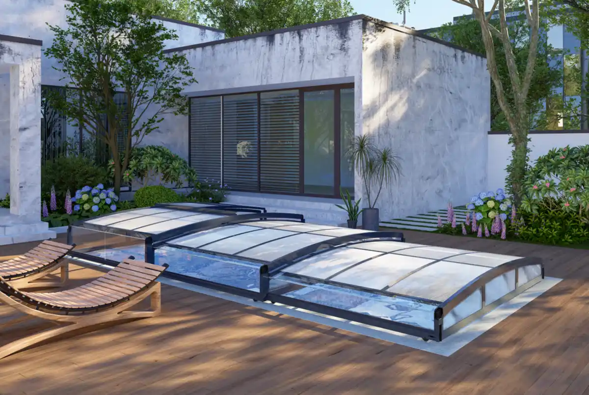 Bild 4 von Poolüberdachung "Aqualina" aus Aluminium, ca. 6,63 x 4,26 x 0,92 cm