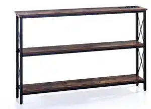 Wohnzimmerregal mit 3 Etagen, ca. 120 x 20 x 80 cm - Braun