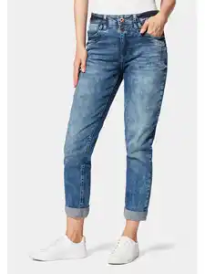 Damen 5-Pocket Boyfriend Fit Blau