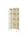 Bild 1 von Vitrinenschrank aus Metall mit klaren Glastüren, ca. 180 x 80 x 40 cm - Creme