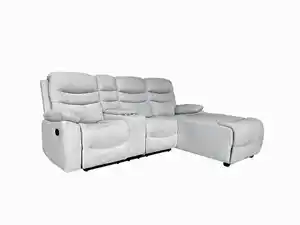 Relax-Ecksofa mit Funktionssesseln, ca. 237 x 179x 108 cm - Hellgrau