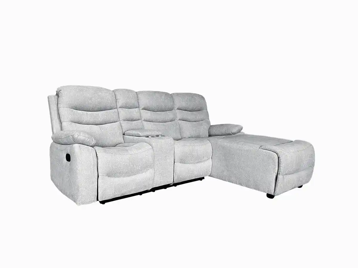 Bild 1 von Relax-Ecksofa mit Funktionssesseln, ca. 237 x 179x 108 cm - Hellgrau
