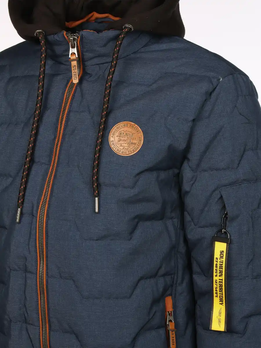 Bild 4 von Herren Steppjacke mit vielen Details Blau