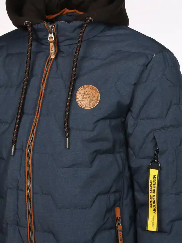 Bild 4 von Herren Steppjacke mit vielen Details Blau