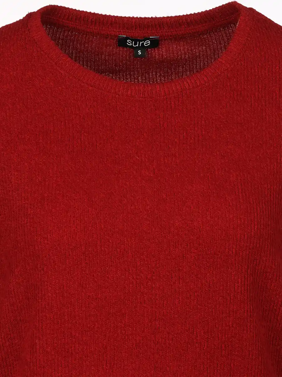 Bild 3 von Damen Flauschshirt unifarben Rot