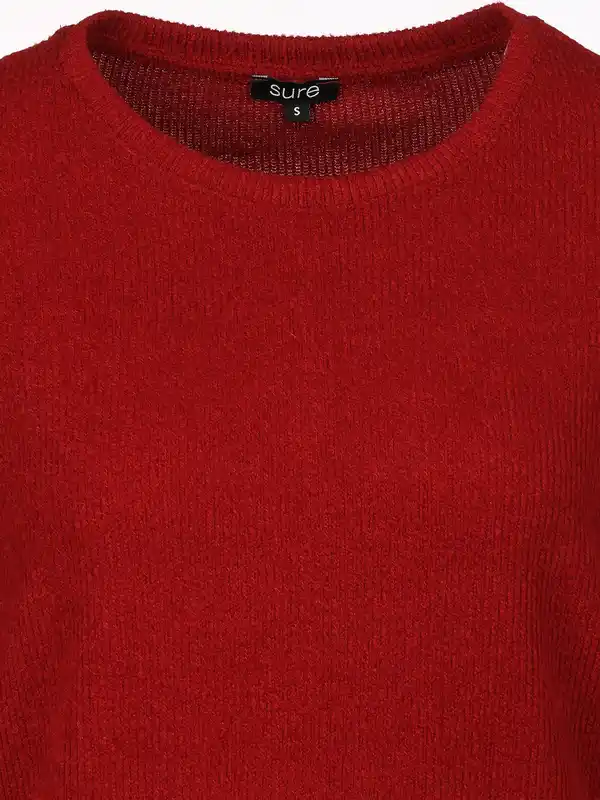 Bild 3 von Damen Flauschshirt unifarben Rot