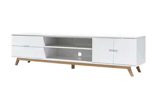 Bild 1 von TV-Lowboard mit praktischen Details, ca. 200x40x50 cm – Weiß