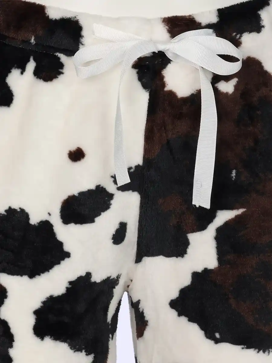 Bild 4 von Damen Kuschelfleecehose mit Motiv Weiß