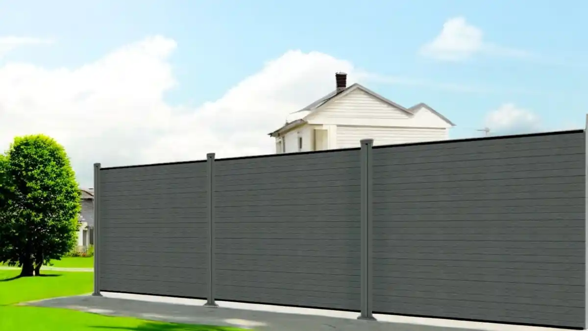 Bild 2 von WPC-Sichtschutzzaun CORTADO - 1x Pfosten, ca. 190 cm - Grau