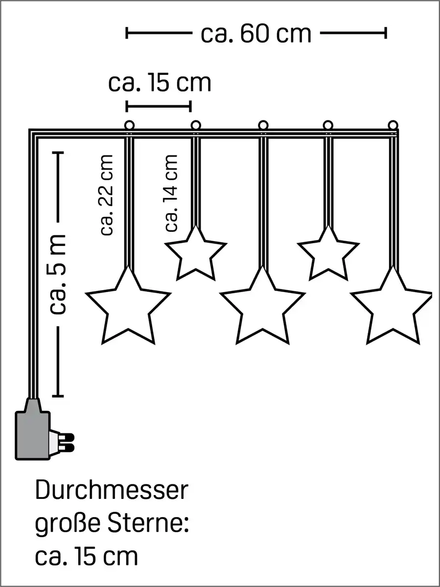 Bild 3 von IDEENWELT LED-Sternenvorhang
