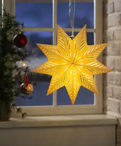 IDEENWELT LED-Papierstern 40 cm