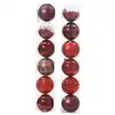 Bild 1 von Decoris Weihnachtskugel Kunststoff Ø 15 cm Rot 6 Stück