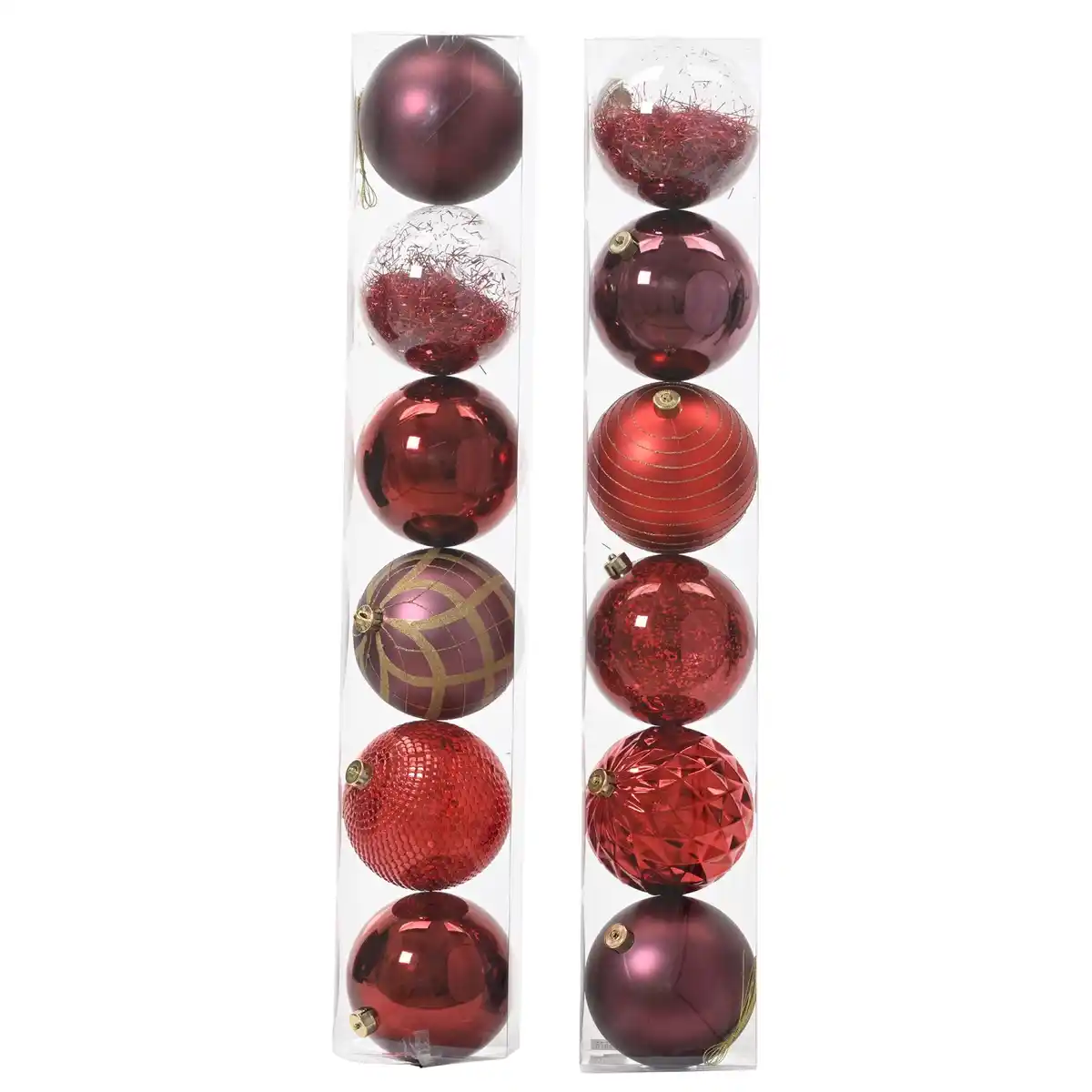 Bild 1 von Decoris Weihnachtskugel Kunststoff Ø 15 cm Rot 6 Stück