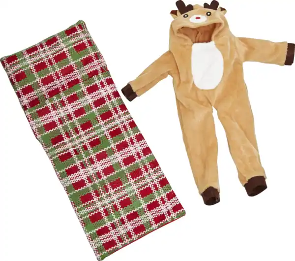 Bild 1 von IDEENWELT Weihnachtself-Zubehör Rentierkostüm mit Schlafsack