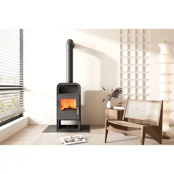 Bild 2 von Mahan UNI-1963 4.0 Kaminofen Schwarz Matt 7 kW