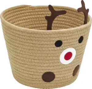 IDEENWELT Aufbewahrungskorb Elch hellbraun