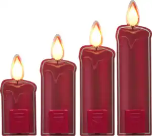 IDEENWELT LED Fensterkerzen rot 4er Set