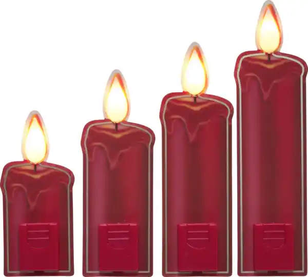 Bild 1 von IDEENWELT LED Fensterkerzen rot 4er Set