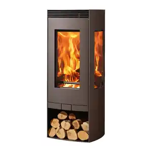 Panadero Alba Kaminofen ALBA EcoDesign Panor Stahl Schwarz 9 kW