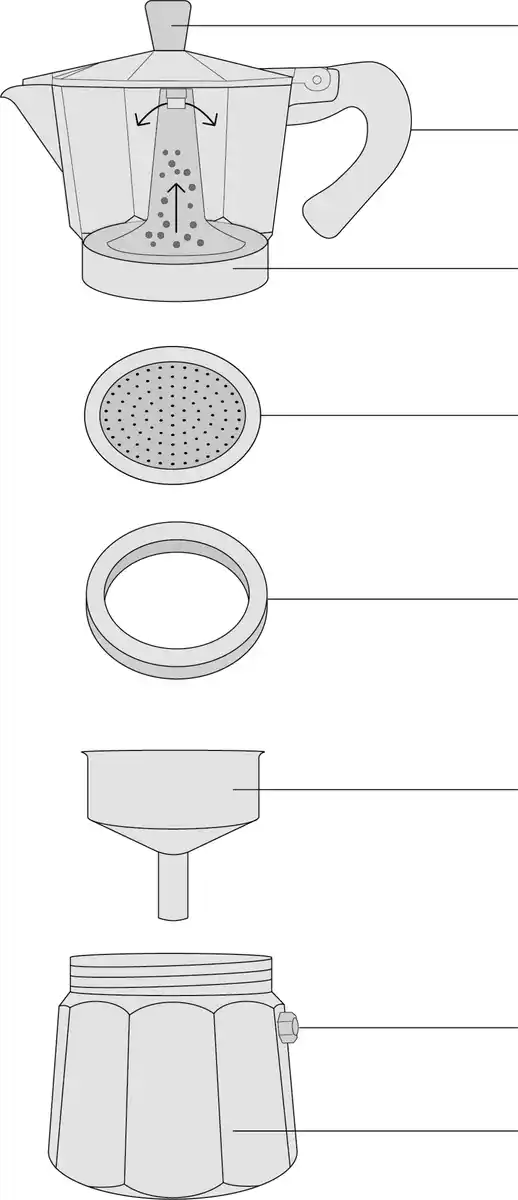 Bild 2 von IDEENWELT Espressokocher schwarz
